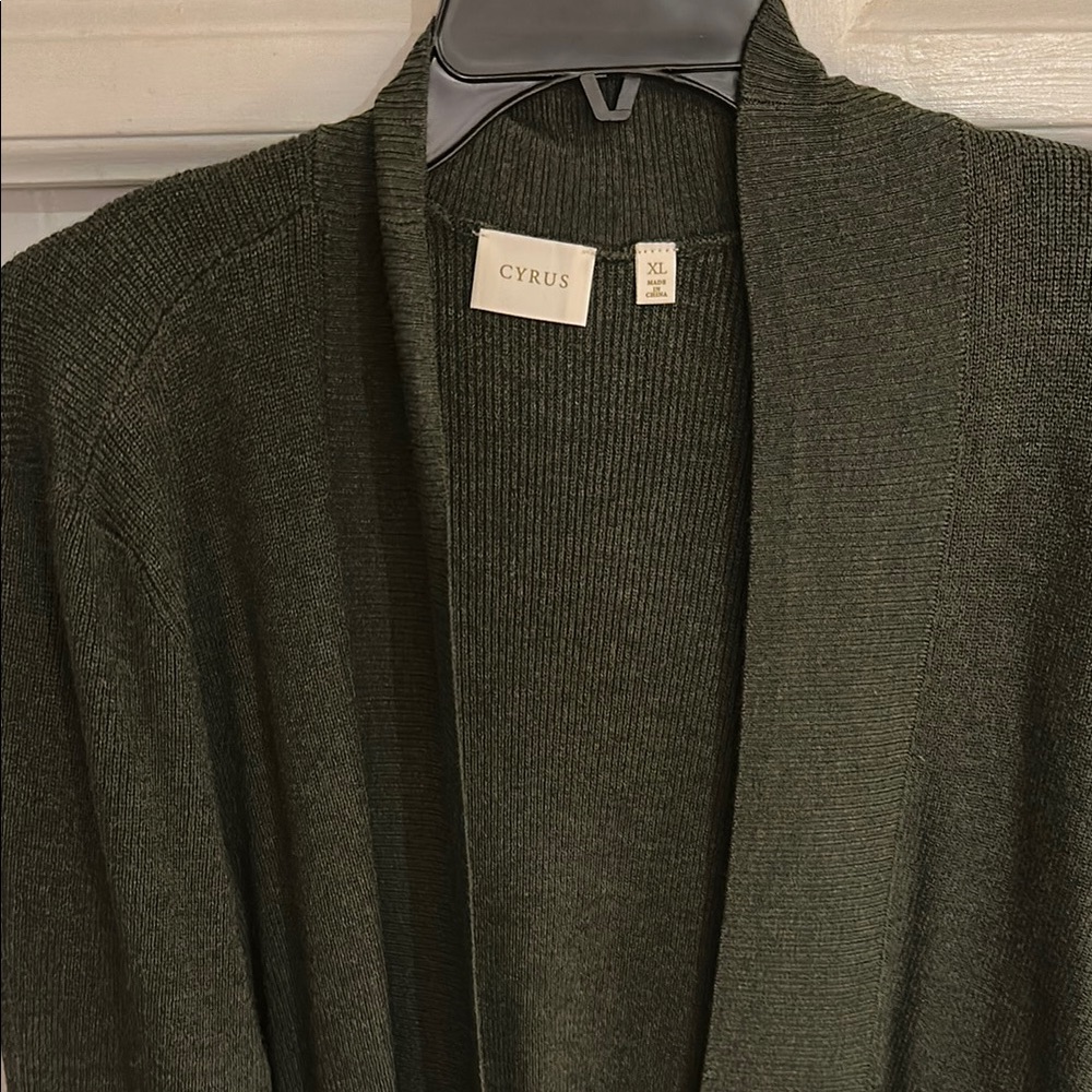 Cyrus Forest Green Knit Cardigan